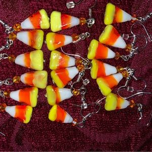 Candy corn earrings